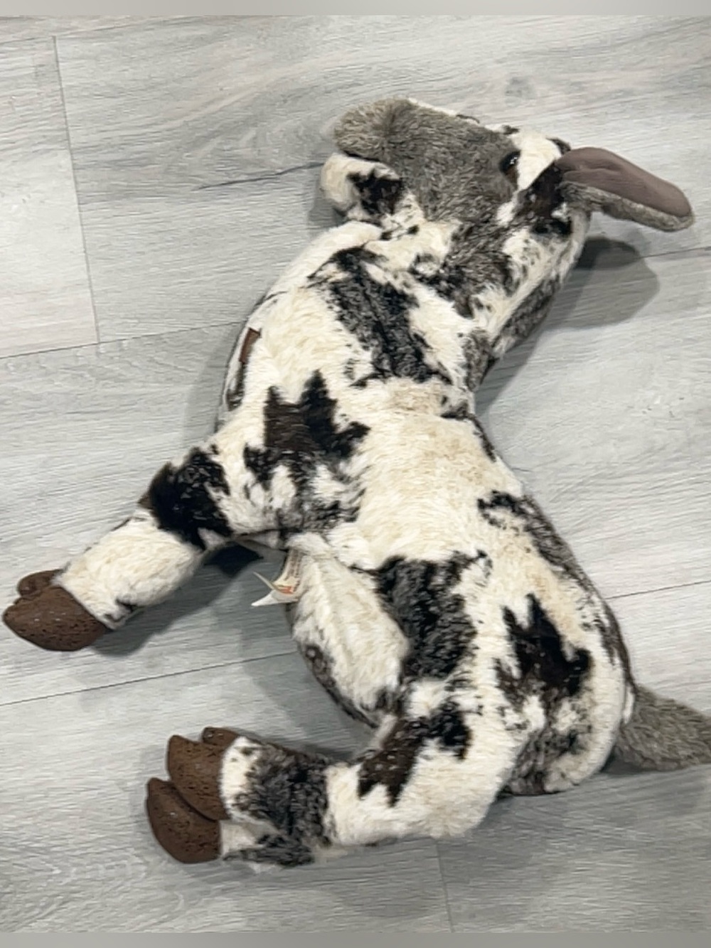 Folkmanis Brown & White Speckled Screaming Goat Lush Hand Puppet 19 Inch